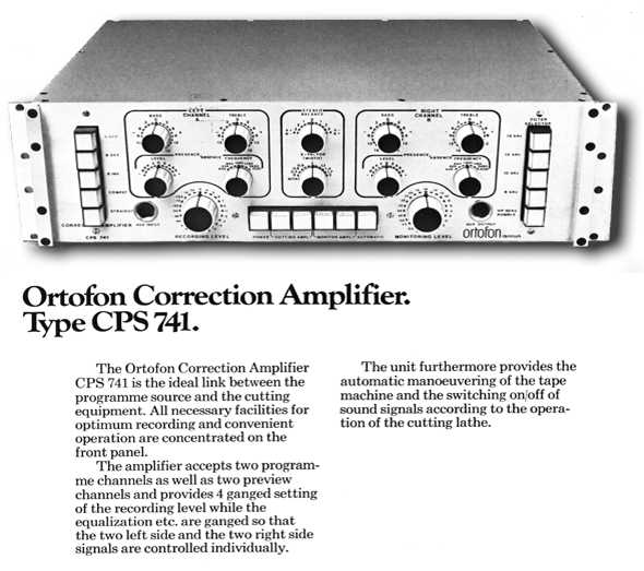 Ortofon Correction amplifier CPS741